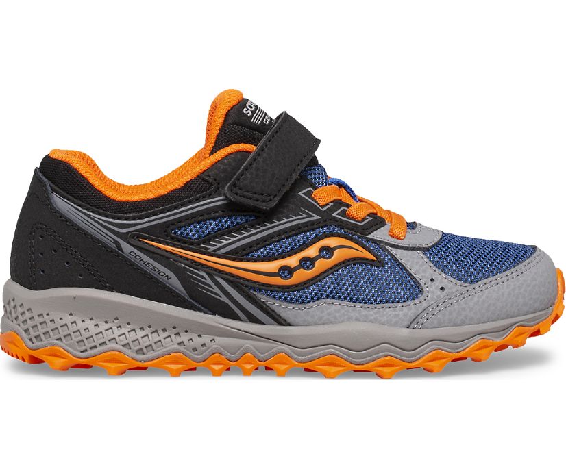 Gyerek Saucony Cohesion 14 A/C Tornacipő Fekete Kék Narancssárga | HU 254DFM